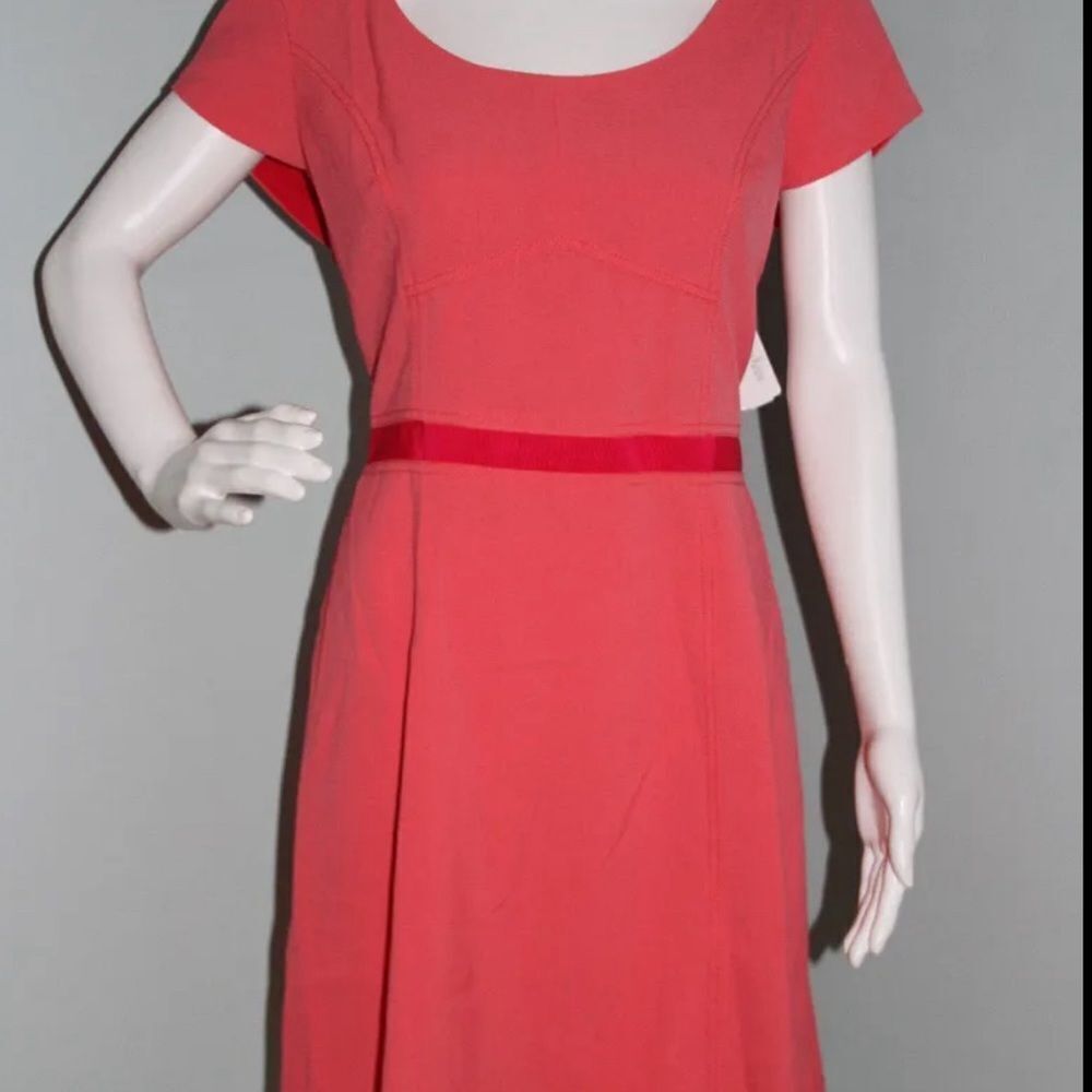 Marc New York Andrew Mark Cap Sleeve Mini Dress Size 14 Red Pink